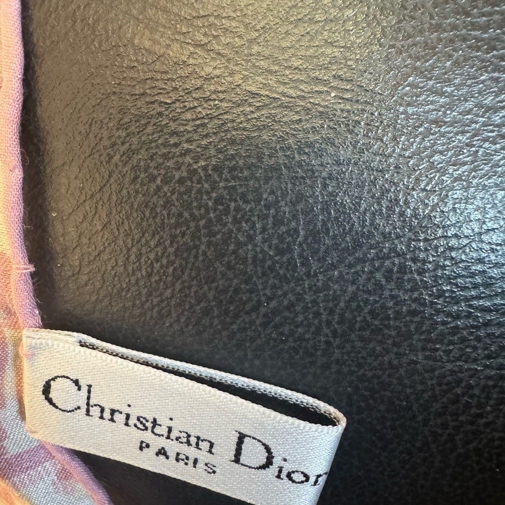 Christian Dior Pink and White Signature Silk Scarf - Picture 6 of 7